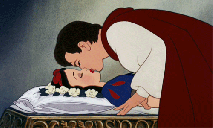 Disney's Snow White and The Seven Dwarves Prince kissing Snow White