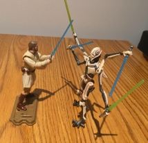 Star Wars Obi-Wan Kenobi Figure Vs General Grievous Figure